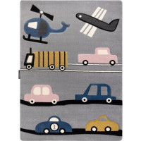 Dětský kusový koberec Petit Toys cars grey