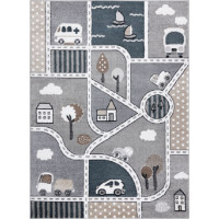Dětský kusový koberec Fun Strade grey