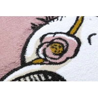Dětský kusový koberec Petit Elephant stars pink kruh