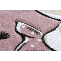 Dětský kusový koberec Petit Elephant stars pink kruh