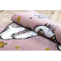 Dětský kusový koberec Petit Elephant stars pink kruh