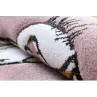 Dětský kusový koberec Petit Elephant stars pink kruh