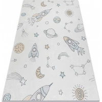 Dětský kusový koberec Bambino 1278 Space rocket cream
