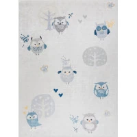 Dětský kusový koberec Bambino 1161 Owls grey