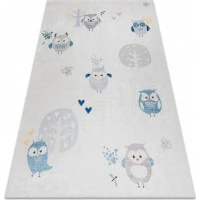 Dětský kusový koberec Bambino 1161 Owls grey