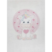 Dětský kusový koberec Bambino 1128 Unicorn cream