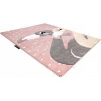 Dětský kusový koberec Petit Flamingos hearts pink