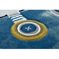 Dětský kusový koberec Petit Helicopter blue