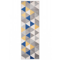Běhoun AZUR trojúhelníky typ A - šedý/žlutý/modrý