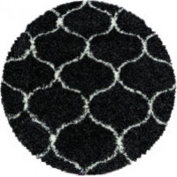 Kusový koberec Salsa Shaggy 3201 anthrazit circle
