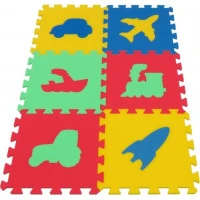 MALÝ GÉNIUS Pěnové puzzle MAXI 6 Dopravní prostředky silný (mix-4)