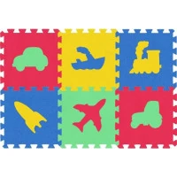 MALÝ GÉNIUS Pěnové puzzle MAXI 6 Dopravní prostředky silný (mix-4)