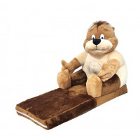 Dětské plyšové rozkládací křesílko MEDVÍDEK