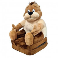 Dětské plyšové rozkládací křesílko MEDVÍDEK