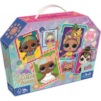 TREFL Třpytivé Glitter puzzle v kufříku L.O.L. Surprise: Barevné panenky 70 dílků