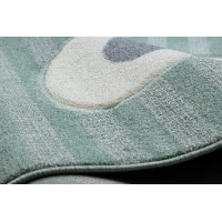 Dětský kusový koberec Petit Rabbit green