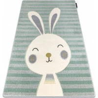 Dětský kusový koberec Petit Rabbit green