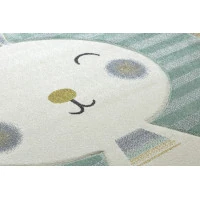 Dětský kusový koberec Petit Rabbit green