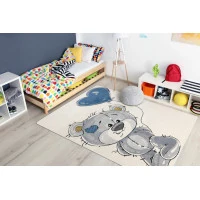Dětský kusový koberec Petit Teddy bear cream