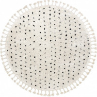 Kusový koberec Berber Syla B752 dots cream kruh