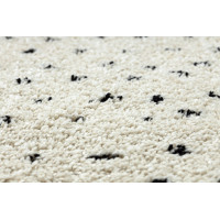 Kusový koberec Berber Syla B752 dots cream kruh