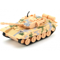 TEDDIES Tank 16 cm na zpětné natažení - žlutý