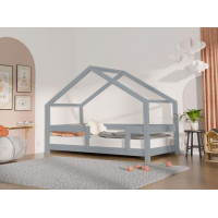 Dětská domečková postel z masivu 200x90 cm LUCKY s pevnými bočnicemi