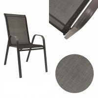 Zahradní kovová židle MALLORCA - 55x65x95 cm - černá