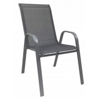 Zahradní kovová židle MALLORCA - 55x65x95 cm - šedá