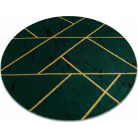 Kusový koberec Emerald geometric 1012 green and gold kruh