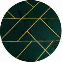 Kusový koberec Emerald geometric 1012 green and gold kruh