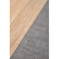 Jídelní stůl BERRY 120(160)x80x76 cm - rozkládací - dub sonoma/šedá + černá