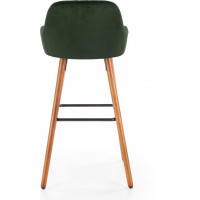 Barová židle GABRIEL - zelená/ořech