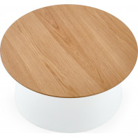 Konferenční stolek AZAEL - přírodní/bílý