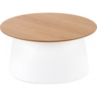 Konferenční stolek AZAEL - přírodní/bílý