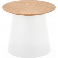 Konferenční stolek AZAEL 2 - přírodní/bílý