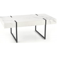 Konferenční stůl BLANKA - bílý mramor / černý