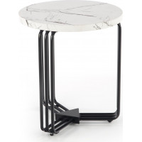 Konferenční stolek ANIKA - bílý mramor/černý