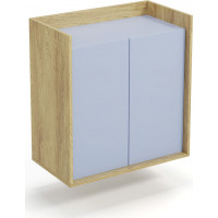Skříňka BIOM 2D - přírodní ořech/modrá