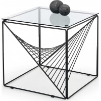 Konferenční stolek PETRA - kouřové sklo/černý