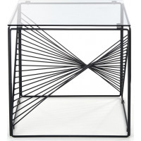 Konferenční stolek PETRA - kouřové sklo/černý