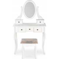 Toaletní stolek ŠÁRKA s taburetem - bílý
