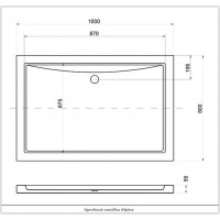 Obdélníková sprchová vanička ALPINA