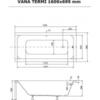 Obdélníková vana TERMI