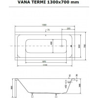 Obdélníková vana TERMI