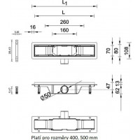 Odtokový žlab STANDARDline MEDIUM