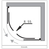 Čtvrtkruhový sprchový box GRANADA