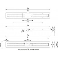 Odtokový žlab STANDARDline MEDIUM