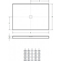 Obdélníková sprchová vanička z litého mramoru NOX