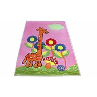 Dětský koberec Žirafa - růžový